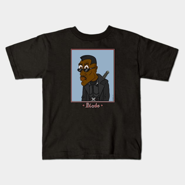 Blade the Daywalker Kids T-Shirt by Gregg.M_Art